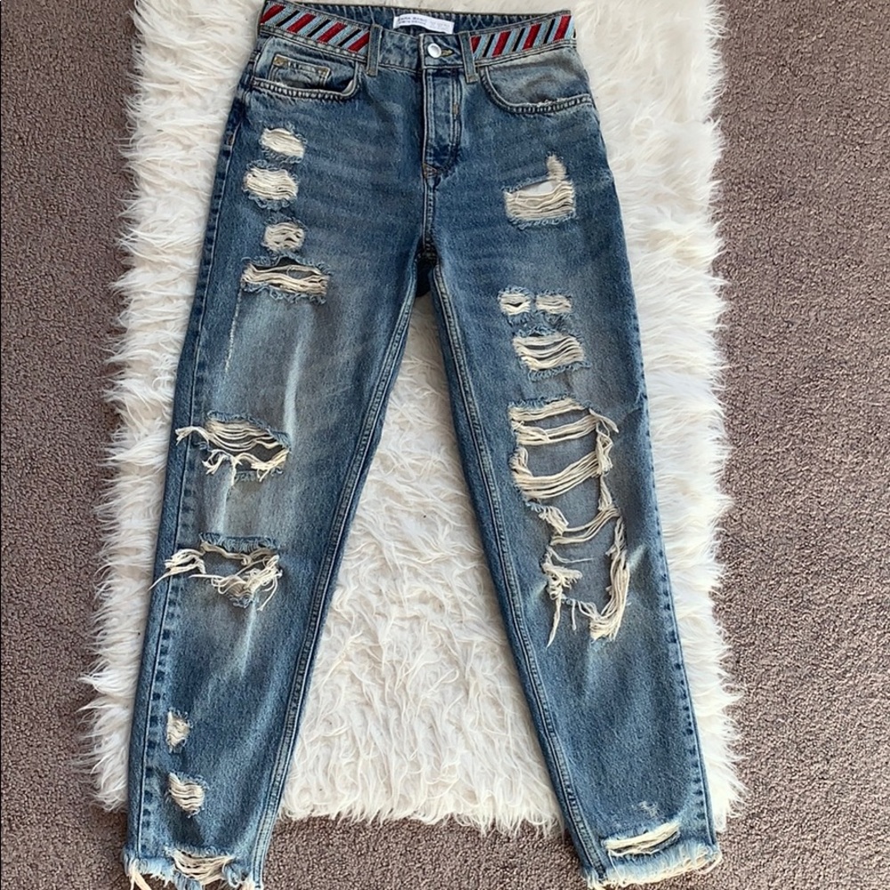 Zara distressed jeans